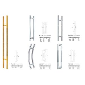 Buy cheap WL-1006 entry door handles set chrome Stainless Steel glass door handle pull and push from wholesalers