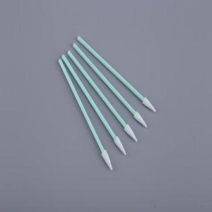 Lightweight Cleanroom Microfiber Swabs Pointed Tip For Electronic Cleaning