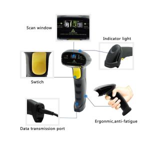 Wired Portable Handheld USB Bar Code Reader 1d Laser barcode scanner GTCODEESTAR