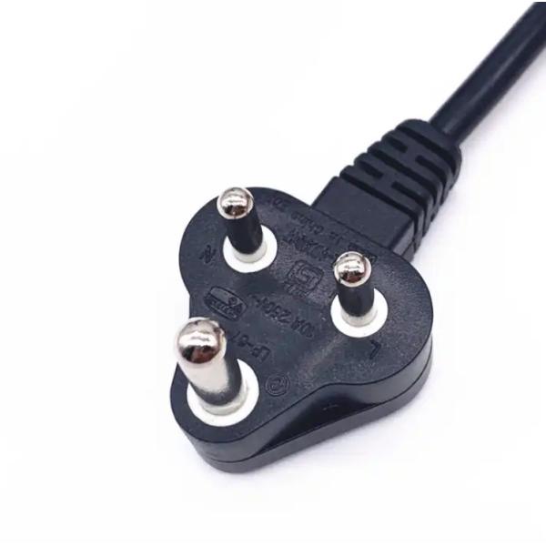 Quality Electrical South Africa Power Cord , SABS 3 Pin Plug 1.2m 1.5m AC Power Cord for sale