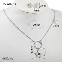 Buy cheap Personalized Silver Plated Stainless Steel Jewelry Set Classic Loop Present product