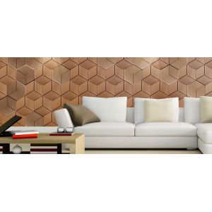 Smooth Surface 3D Textured Wall Panels Customized Flute Wall Panel