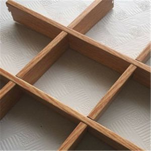 China Grid Shape Wooden Finishing Aluminum Veneer Panel For Interior Decoration on sale