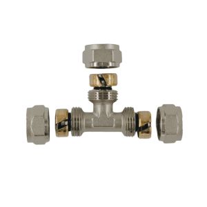Buy cheap 232 psi brass compression tee Fitting ISO 9001 Thread ISO228 product