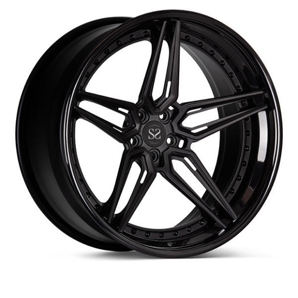 Quality Gloss Black Forged Alloy Rims 3 Piece For Lamborghini Ferrari 5X114.3 5X120 for sale