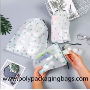 Buy cheap 22*33cm Frosted PE Plastic Drawstring Pouch Bag from wholesalers