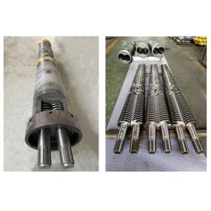Buy cheap SPC Flooring Extrusion Machine Spare Part Nitrided Or Bimetallic Barrel And Screw from wholesalers