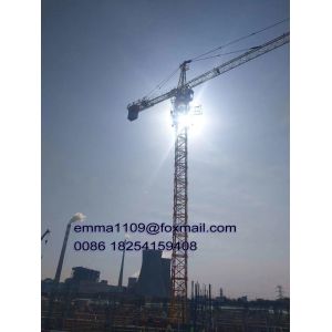 Buy cheap 50m Working Jib QTZ63 Tower Crane with 2.5m Block type Mast Section Easy to Install from wholesalers