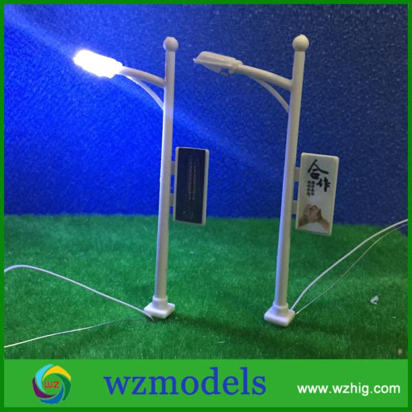 Buy cheap scale LED Street Garden Park Single Head Lights Lamppost Model Layout N Scale 1/200 from wholesalers