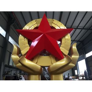 Buy cheap ODM / OEM Brass Garden Sculptures Five - Pointed Star Brass Baking Varnish from wholesalers