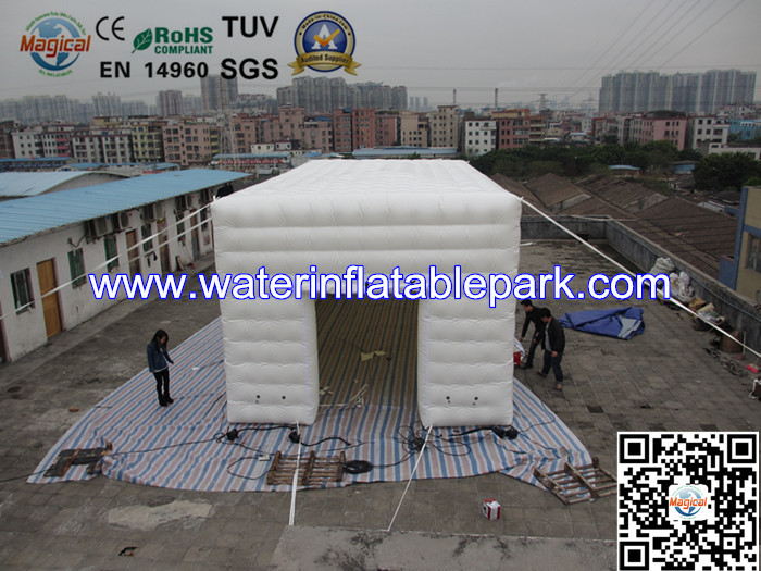 Popular Folding Giant Inflatable Cube Tent Building , Inflatable Structure