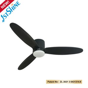 Modern Decorative Remote LED Ceiling Fan Flush Mount 3 Color Lighting