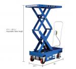 Buy cheap ISO Mobile Hydraulic Scissor Lifting Table Cart 750KG Lifting Equipment from wholesalers
