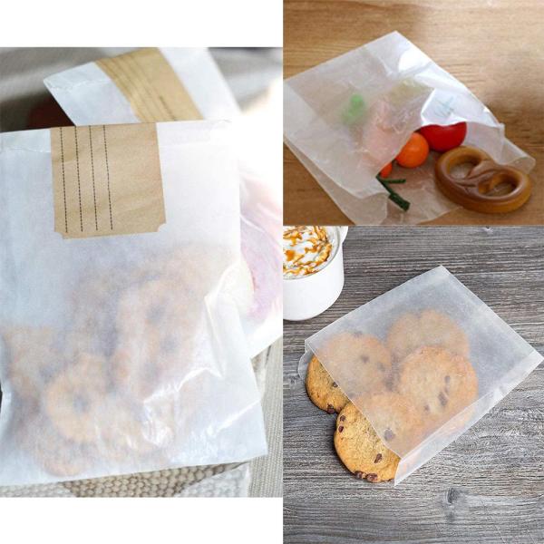 Quality Small Transparent sealable Padded Glassine Paper Bags For Snack for sale
