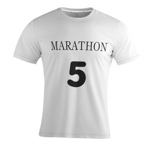 Buy cheap 100% Polyester Marathon T Shirt With Customzied Logo And Sponsor Logo from wholesalers