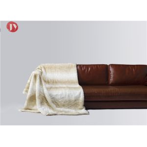 Buy cheap Soft Cream Rabbit Throw Faux Fur Blanket Rectangular Winter Custom Logo from wholesalers