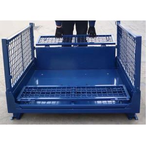 Buy cheap Foldable Steel metal Collapsible Pallet Cage Container 50x50 from wholesalers