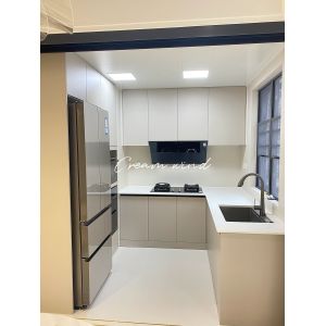 Buy cheap Custom Modular Modern White Shaker Melamine Kitchen Cabinets Furniture from wholesalers