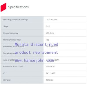 Buy cheap C28 CDBKB455KCAY28-R0 455khz Ceramic Discriminator from wholesalers