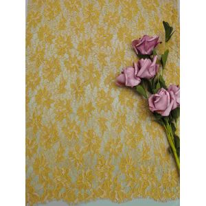 Buy cheap Floral Pattern Golden Metallic Lace Fabric from wholesalers
