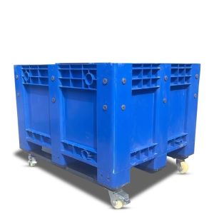 Buy cheap Big Bulk Container, Large Plastic Pallet Box Container With Lid / Cover & Wheels Or Without Heavy Duty Industrial Use Folding Plastic Pallet Box Plastic Stackable Collapsible Pallet Crates from wholesalers