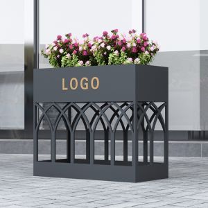 Buy cheap Creative hollow out flower pots large tall black planter box from wholesalers