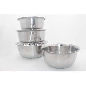 China 40cm Vegetable Washing Stainless Steel Basin Embossed Pattern Kitchen Sink on sale