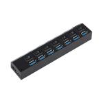 Buy cheap 7 Ports External Hard Drives Quick Charge USB 3.0 HUB from wholesalers