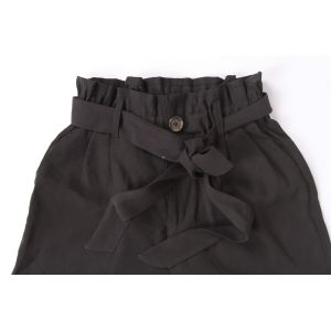 Buy cheap Bandage Design Ladies Summer Black Shorts 92% Viscose 8% Polyester from wholesalers