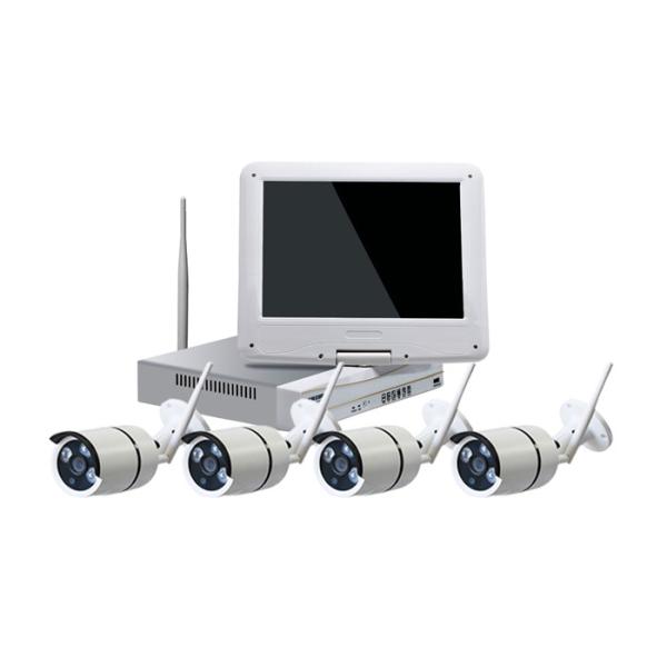 10 Inch LCD WiFi CCTV Camera Kit , IR Bullet 4 Camera Security System Max 4TB