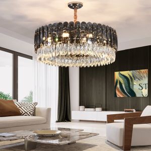 Translucent K9 Crystal Grand Chandelier E14 Hotel Ceiling Light
