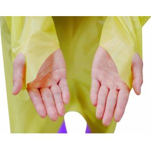 Waterproof Disposable Thumb Loops Protective CPE PLASTIC Gown Hospital Medical