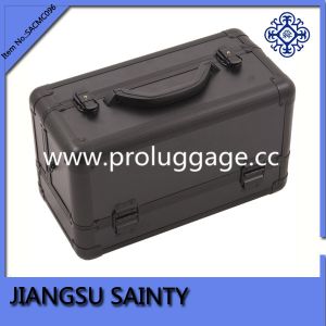Buy cheap Rectangle solid black ABS cosmetic train case product