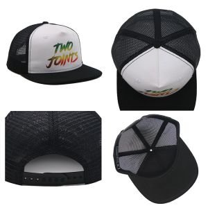 Buy cheap Flat Peak Plastic Buckle 5 Panel Trucker Cap Logo Printing from wholesalers