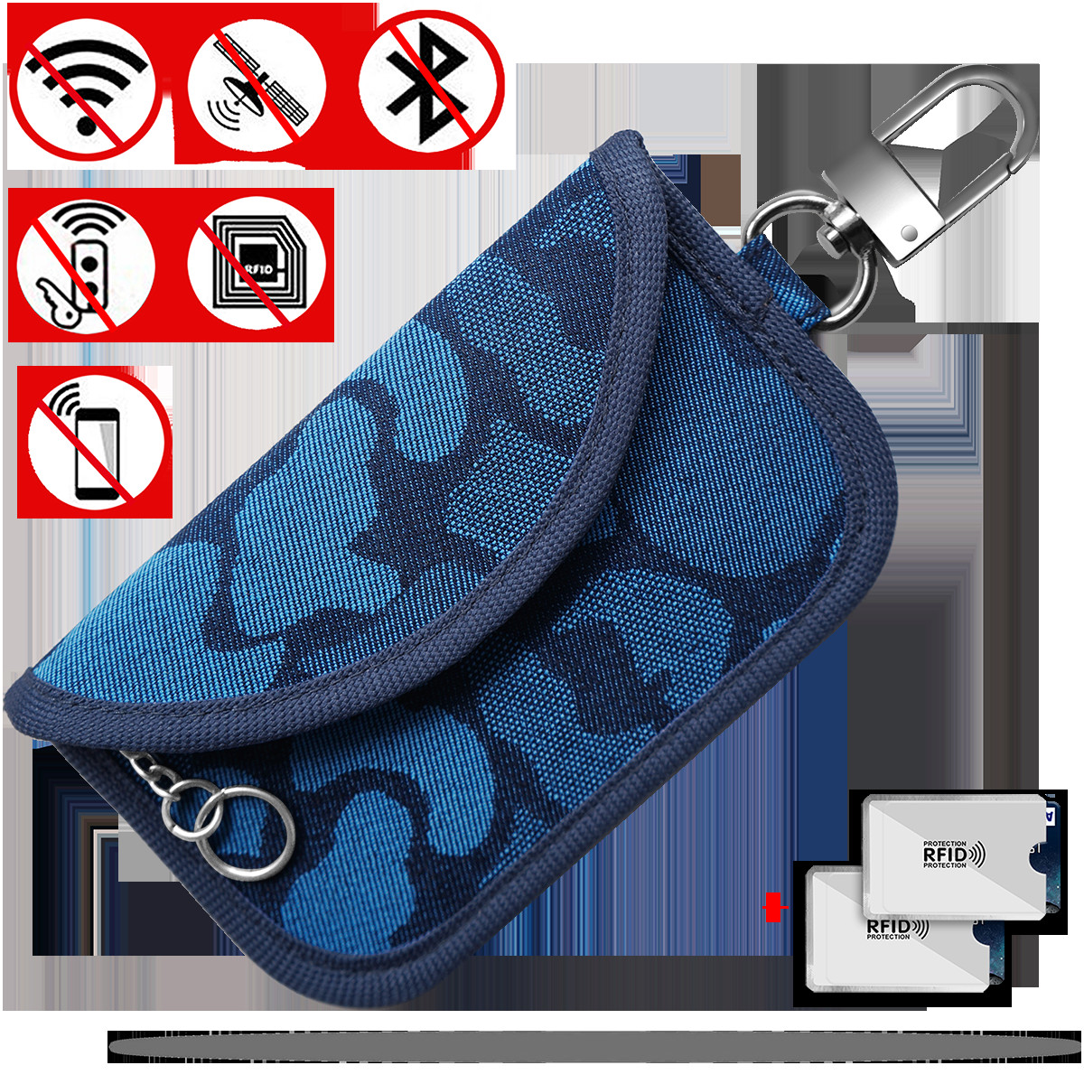 Quality Light Weight Faraday Key Fob Protector Denim For Remote Control Entry System for sale Buy cheap Light Weight Faraday Key Fob Protector Denim For Remote Control Entry System product