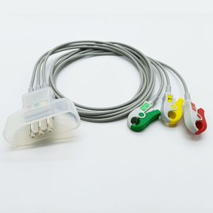 TPU ISO13485 HP PH Telemetry ECG Cables 3 Leads Grabber