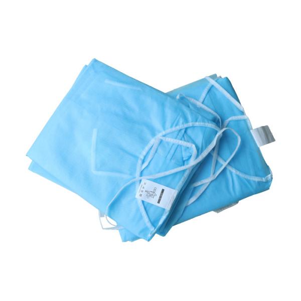 Quality EO Sterilization Apron Style Exam Disposable Dressing Gowns for sale