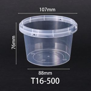 Custom Logo Transparent PP Plastic Cups With Handle Lid Disposable