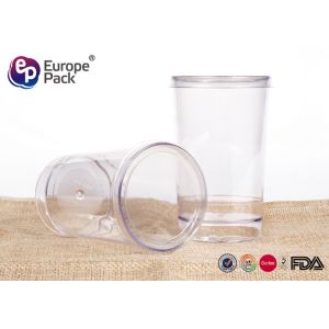 ISO9001 Clear Plastic Disposable Cups With Lids Custom Logo Printed