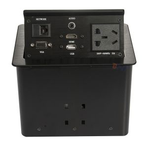 Buy cheap Conference solution drawing silver aluminum alloy desk power socket outlet from wholesalers