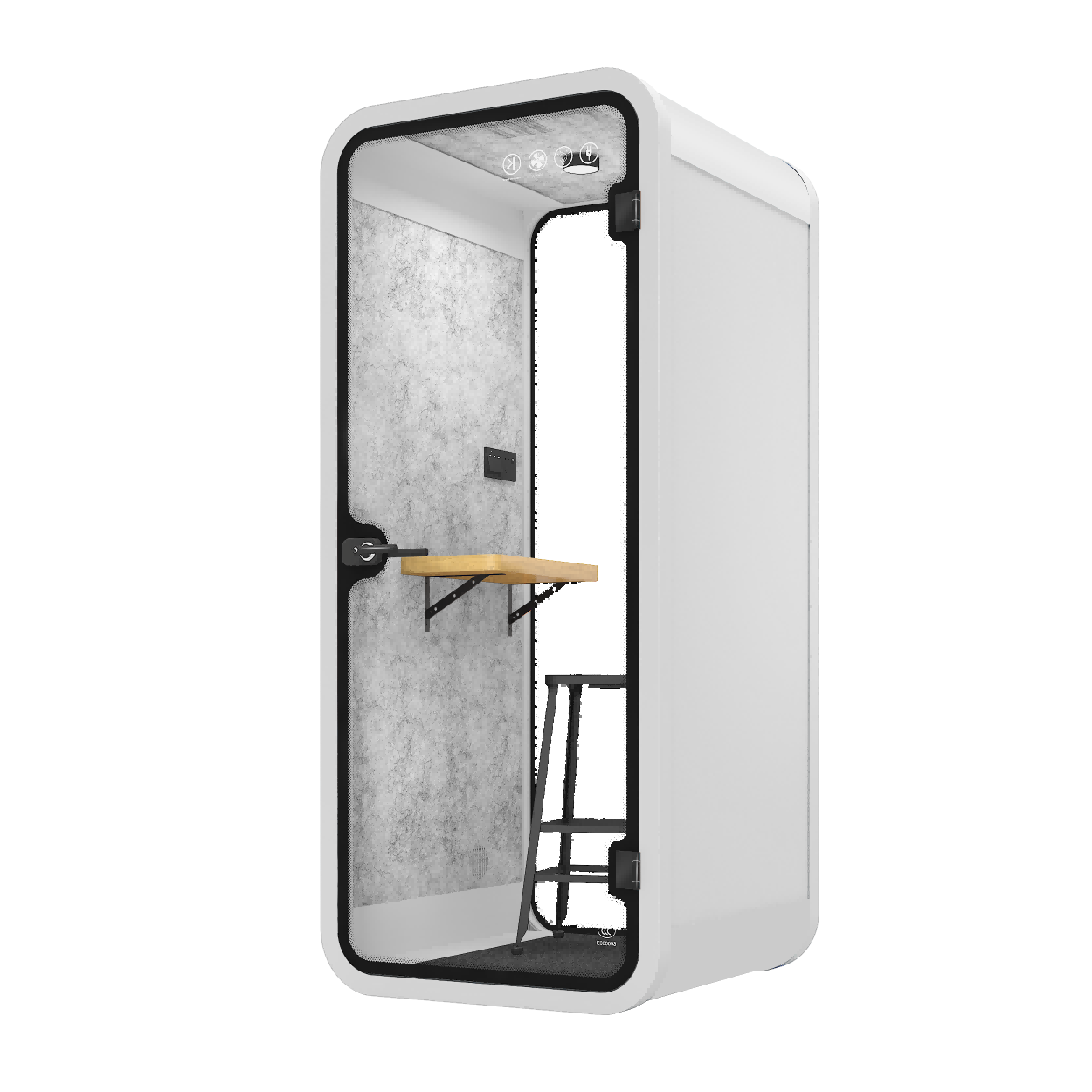 Buy cheap White Office Phone Booth Fully Enclosed Private Phone Booths Customized from wholesalers