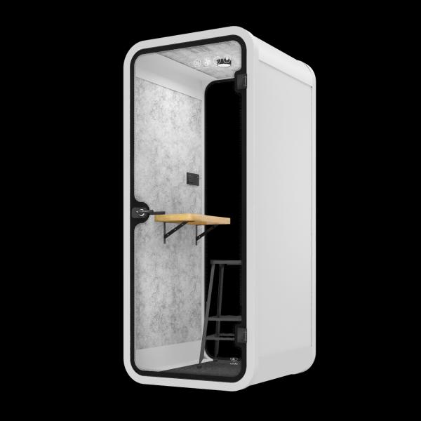 Quality White Office Phone Booth Fully Enclosed Private Phone Booths Customized for sale