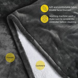 Buy cheap 6 Levels Washable Heating Pad Electric Flannel Blanket With 2-10H Timer from wholesalers