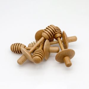 Customized Logo Wooden Muddler Individually Wrapped Wedding Party Honey Dipper