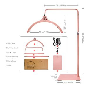 Buy cheap Whole Set LED Half Moon Light 60 Watt Skin Care 7500k Colour Changing Lamp For Nail Studio from wholesalers