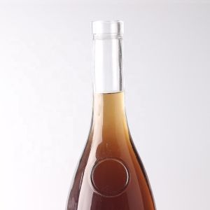 Buy cheap 375ml Custom Logo Engraved Tear Drop Shaped Gin Rum Glass Bottle With Corks for Liquor from wholesalers