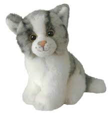 Buy cheap Sitting Pose Black and white Cat Plush Toys from wholesalers