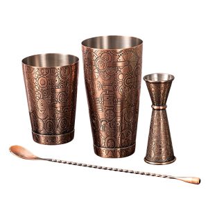 SS304 Stainless Steel Homeware Home Bartending Kit Cocktail Shaker Set
