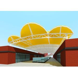 Cable Membrane Structure Permanent Shade Canopy For Hall Roof