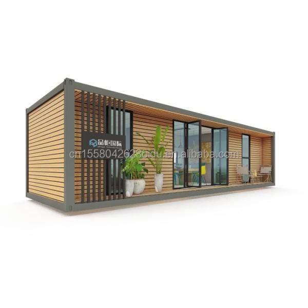 Buy cheap 40ft Luxury Container Wooden House with 2 Bedrooms Prefabricated Home Office Modern Design Galvanized Steel Bending 180g from wholesalers